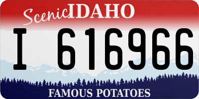 ID license plate I616966