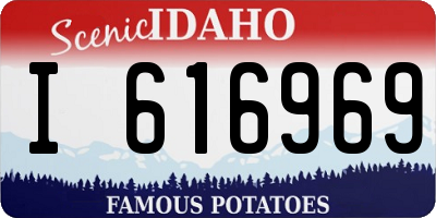 ID license plate I616969