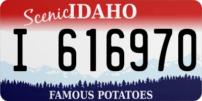 ID license plate I616970