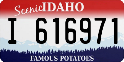 ID license plate I616971