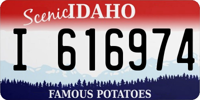 ID license plate I616974