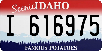 ID license plate I616975