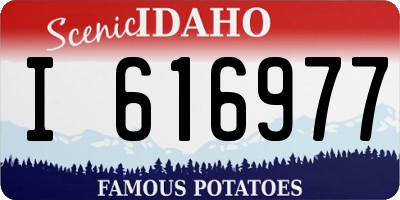 ID license plate I616977