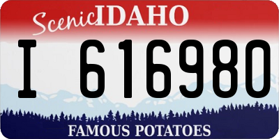 ID license plate I616980