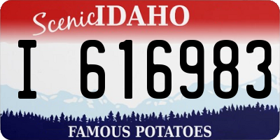ID license plate I616983