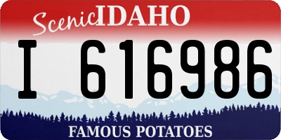 ID license plate I616986