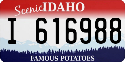 ID license plate I616988