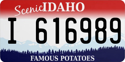 ID license plate I616989