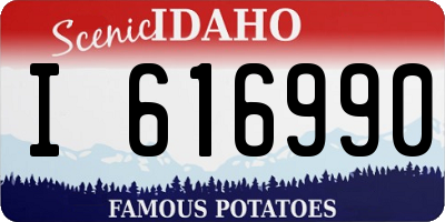 ID license plate I616990