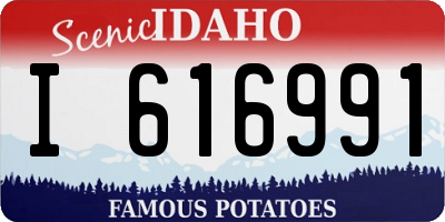 ID license plate I616991
