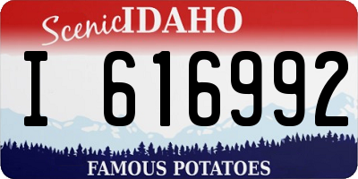 ID license plate I616992