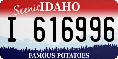 ID license plate I616996