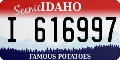 ID license plate I616997