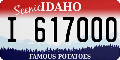 ID license plate I617000