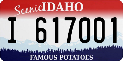ID license plate I617001
