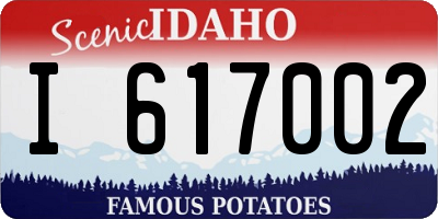 ID license plate I617002