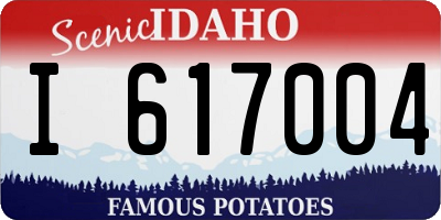 ID license plate I617004