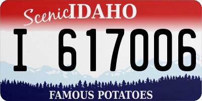 ID license plate I617006