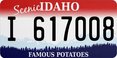 ID license plate I617008