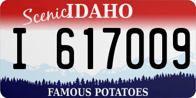 ID license plate I617009