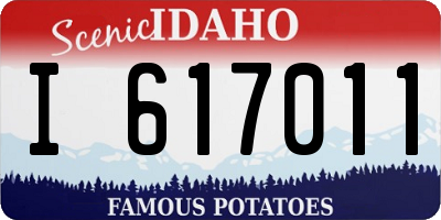 ID license plate I617011