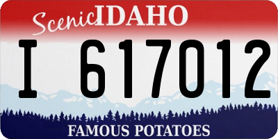 ID license plate I617012