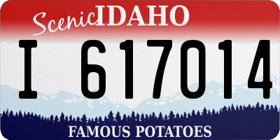 ID license plate I617014