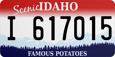 ID license plate I617015
