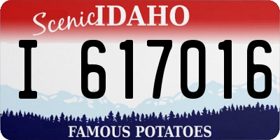 ID license plate I617016