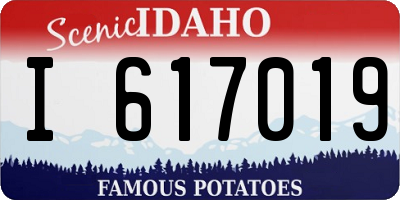 ID license plate I617019
