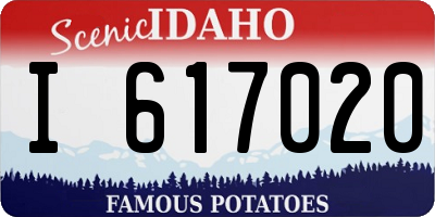 ID license plate I617020