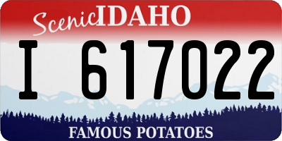 ID license plate I617022