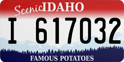 ID license plate I617032