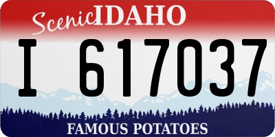 ID license plate I617037