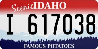 ID license plate I617038
