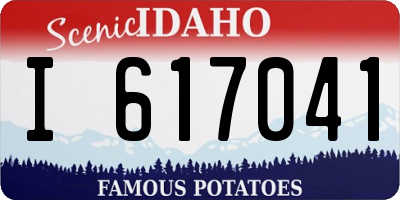 ID license plate I617041