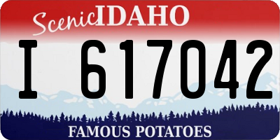 ID license plate I617042