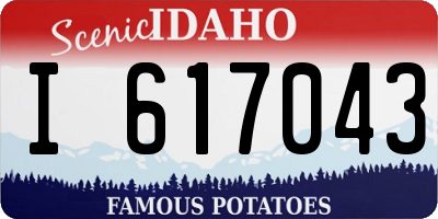 ID license plate I617043
