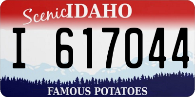 ID license plate I617044