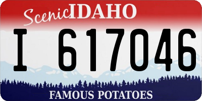 ID license plate I617046