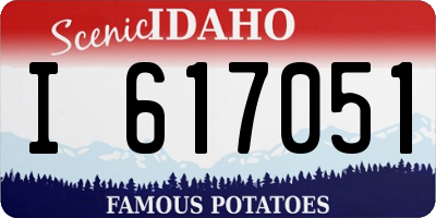 ID license plate I617051