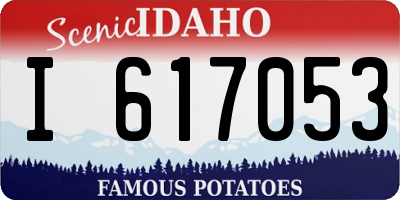 ID license plate I617053