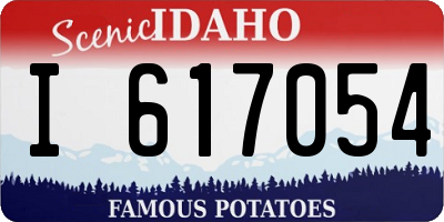 ID license plate I617054