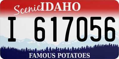 ID license plate I617056