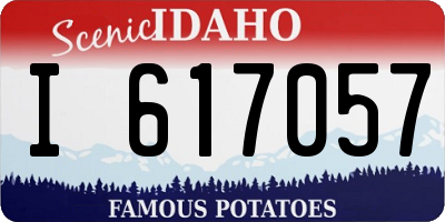 ID license plate I617057