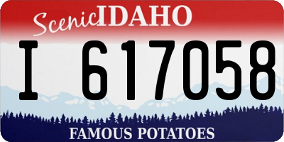 ID license plate I617058