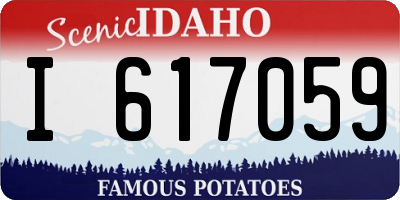 ID license plate I617059