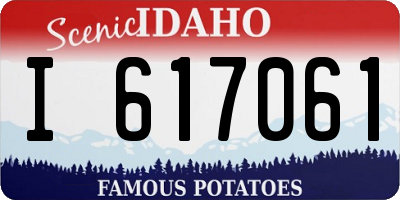 ID license plate I617061