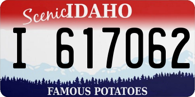ID license plate I617062