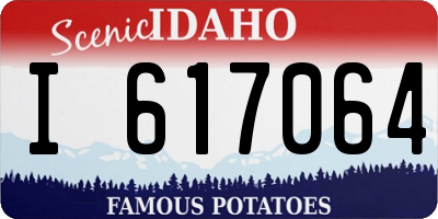 ID license plate I617064